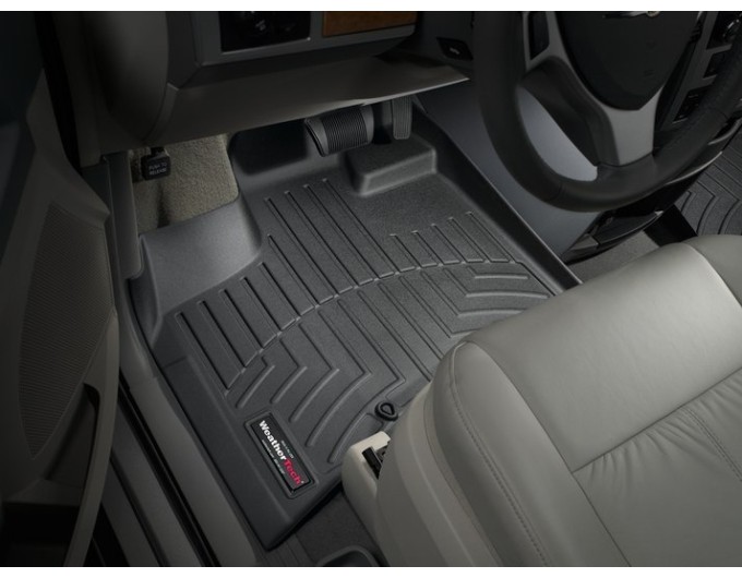 Коврики WeatherTech Black для Dodge / Chrysler Grand Caravan (mkV)(1-2-3 row)(with console)(2 row bucket Stow & Go seats) 2012→, цена: 13 915 грн.
