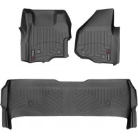 Коврики WeatherTech Black для Ford Super Duty (mkIII)(double cab)(with 4x4 shifter)(no dead pedal) 2011-2012 automatic