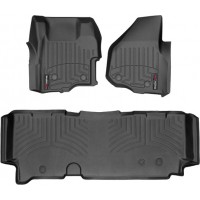 Коврики Weathertech Black для Ford Super Duty (extended cab)(mkIII)(with 4x4 shifter)(no dead pedal) 2011-2012 automatic