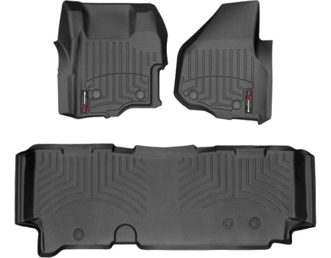 Коврики WeatherTech Black для Ford Super Duty (mkIII)(extended cab)(with 4x4 shifter)(no dead pedal) 2011-2012 automatic, цена: 13 472 грн.