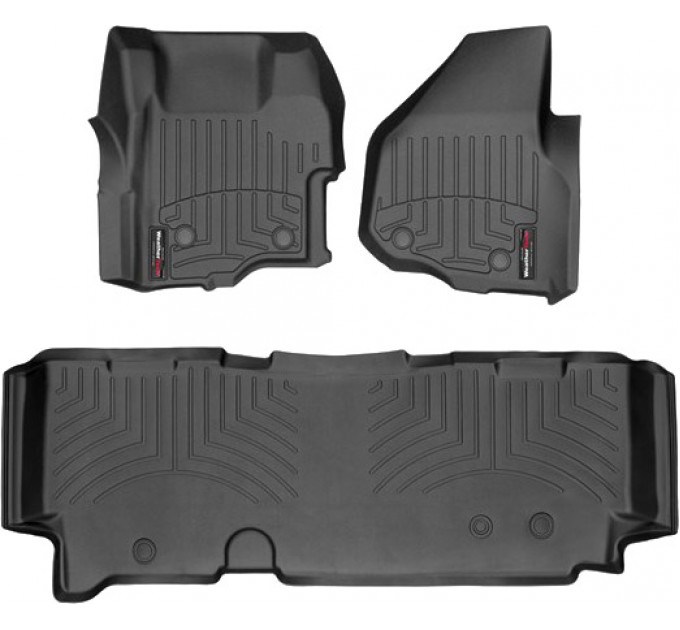 Коврики Weathertech Black для Ford Super Duty (extended cab)(mkIII)(with 4x4 shifter)(no dead pedal) 2011-2012 automatic, ціна: 12 487 грн.