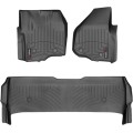 Коврики WeatherTech Black для Ford Super Duty (mkIII)(double cab)(no 4x4 shifter)(1 row - 2pcs.)(raised dead pedal) 2012-2016 automatic, цена: 13 472 грн.