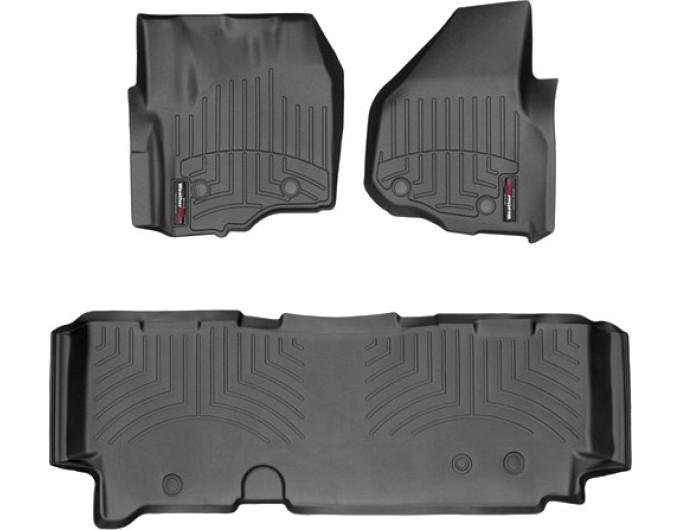 Коврики WeatherTech Black для Ford Super Duty (mkIII)(extended cab)(no 4x4 shifter)(1 row - 2pcs.)(raised dead pedal) 2012-2016 automatic, цена: 13 472 грн.