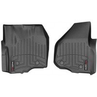 Коврики Weathertech Black для Ford Super Duty (extended & double cab)(mkIII)(no 4x4 shifter)(raised dead pedal)(2 pcs.)(1 row) 2012-2016 automatic