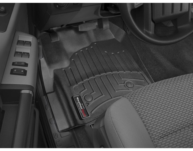 Коврики WeatherTech Black для Ford Super Duty (mkIII)(double cab)(no 4x4 shifter)(1 row - 2pcs.)(raised dead pedal) 2012-2016 automatic, цена: 13 472 грн.