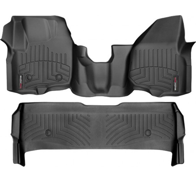 Коврики Weathertech Black для Ford Super Duty (double cab)(mkIII)(no 4x4 shifter)(1 row - 1pc.)(raised dead pedal) 2012-2016 automatic, ціна: 14 117 грн.