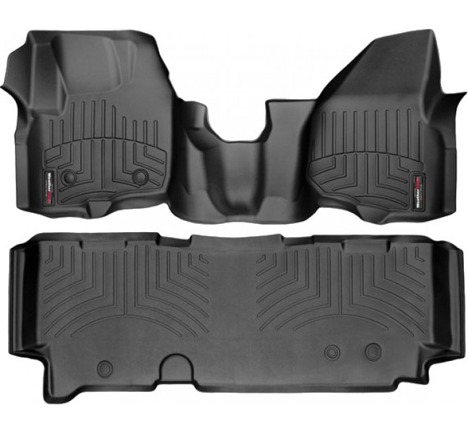 Коврики WeatherTech Black для Ford Super Duty (mkIII)(extended cab)(no 4x4 shifter)(1 row - 1pc.)(raised dead pedal) 2012-2016 automatic, цена: 14 117 грн.