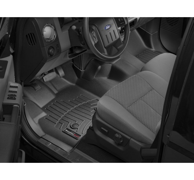 Коврики Weathertech Black для Ford Super Duty (extended cab)(mkIII)(no 4x4 shifter)(1 row - 1pc.)(raised dead pedal) 2012-2016 automatic, ціна: 14 117 грн.