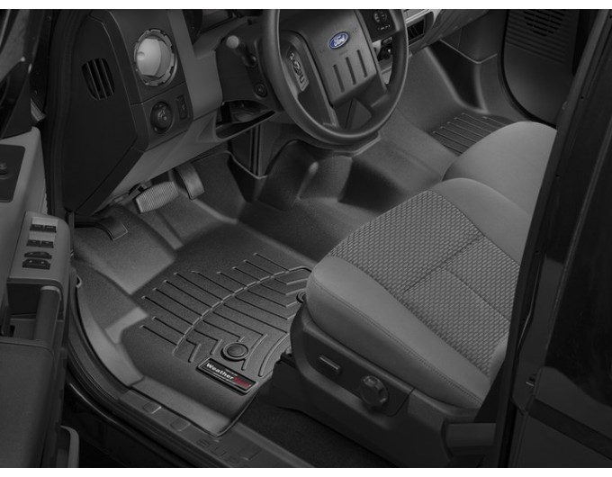 Коврики WeatherTech Black для Ford Super Duty (mkIII)(extended & double cab)(no 4x4 shifter)(raised dead pedal)(1 pc.)(1 row) 2012-2016 automatic, цена: 8 481 грн.