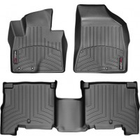 Коврики Weathertech Black для Hyundai Santa Fe (EU)(mkII)(3 fixings) 2010-2012