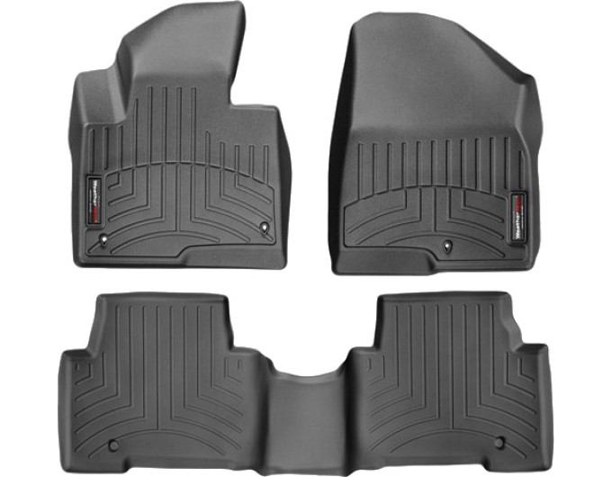 Коврики Weathertech Black для Hyundai Santa Fe (mkIII)(1-2 row) 2013-2018, ціна: 11 488 грн.