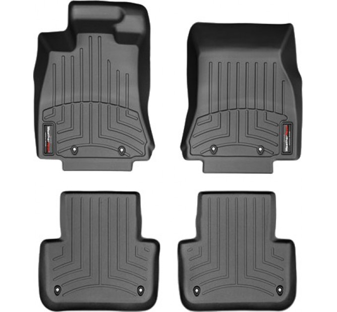 Коврики WeatherTech Black для Jaguar XF (X250)(RWD)(8 fixing hooks) 2013-2015, цена: 10 641 грн.