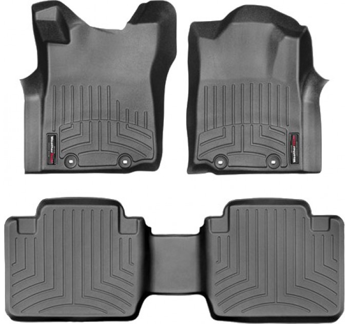 Коврики WeatherTech Black для Toyota Tacoma (mkII)(extended cab)(with storage boxes on 2 row) 2012-2015, цена: 10 641 грн.