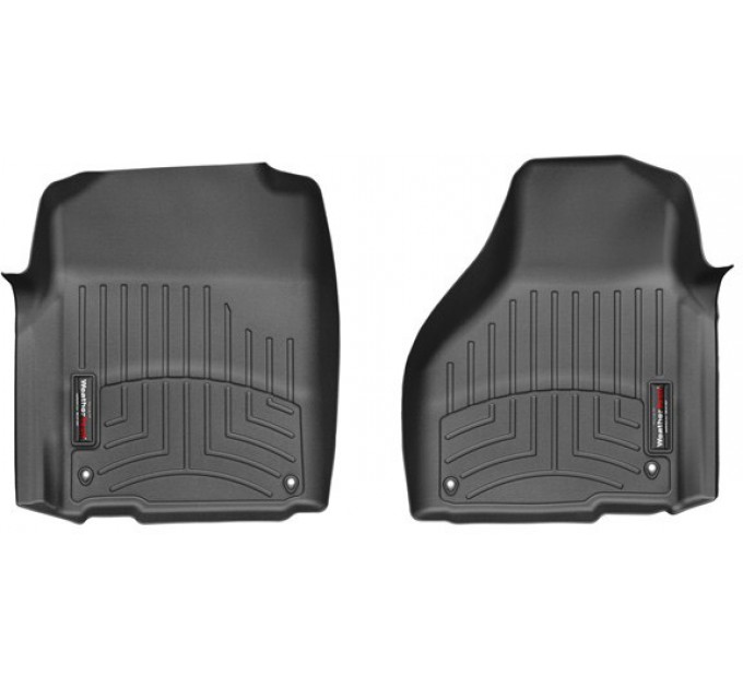 Коврики WeatherTech Black для Dodge Ram (mkIV)(regular cab)(4 fixing hooks)(with Full Lenght Console) 2012-2018, цена: 6 144 грн.