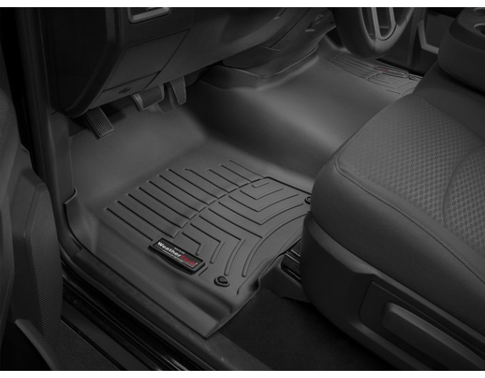 Коврики WeatherTech Black для Dodge Ram (mkIV)(regular cab)(4 fixing hooks)(with Full Lenght Console) 2012-2018, цена: 6 692 грн.