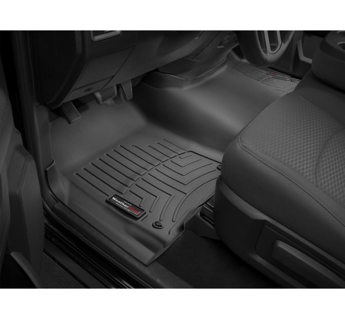 Коврики WeatherTech Black для Dodge Ram (mkIV)(regular cab)(4 fixing hooks)(with Full Lenght Console) 2012-2018, цена: 6 144 грн.