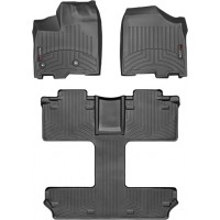 Коврики Weathertech Black для Toyota Sienna (mkIII)(1-2-3 row)(7 seats) 2013-2020