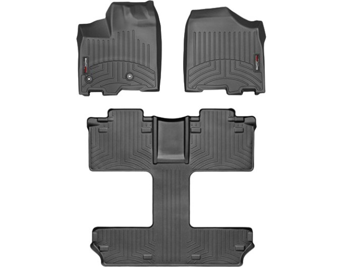 Коврики WeatherTech Black для Toyota Sienna (mkIII)(1-2-3 row)(7 seats) 2013-2020, цена: 13 472 грн.