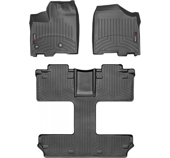 Коврики WeatherTech Black для Toyota Sienna (mkIII)(1-2-3 row)(7 seats) 2013-2020, цена: 12 487 грн.