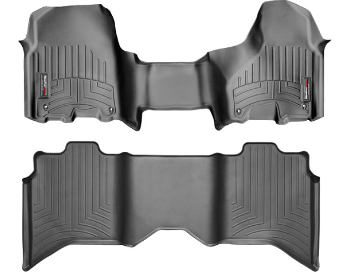 Коврики Weathertech Black для Dodge Ram (crew cab)(mkIV)(4 fixing hooks)(no 4x4 shifter)(with Armrest Console) 2012-2018, ціна: 15 686 грн.