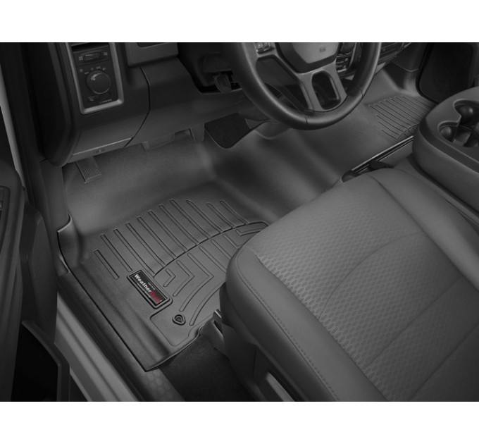 Коврики Weathertech Black для Dodge Ram (crew cab)(mkIV)(4 fixing hooks)(no 4x4 shifter)(with Armrest Console)(1 row) 2012-2018, ціна: 7 773 грн.