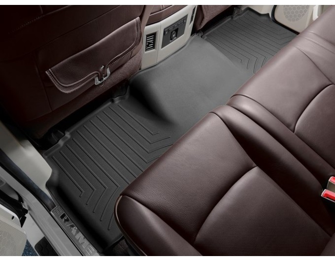Коврики WeatherTech Black для Dodge Ram (mkIV)(mega cab)(4 fixing hooks)(with Full Lenght Console) 2012-2018, цена: 11 826 грн.
