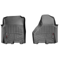 Коврики Weathertech Black для Dodge Ram (crew cab & mega cab)(mkIV)(4 fixing hooks)(with Full Lenght Console)(1 row) 2012-2018