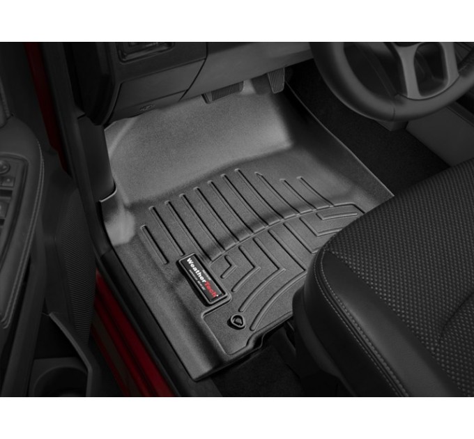 Коврики WeatherTech Black для Dodge Ram (mkIV)(crew cab & mage cab)(4 fixing hooks)(with Full Lenght Console)(1 row) 2012-2018, цена: 6 144 грн.