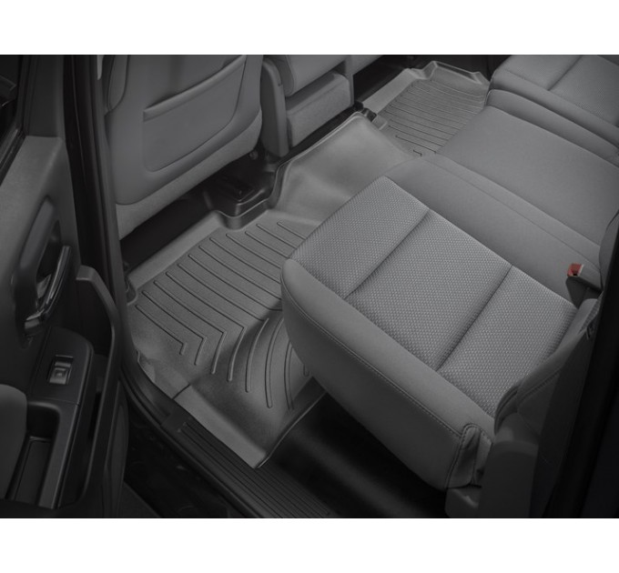 Коврики WeatherTech Black для Chevrolet Silverado (mkIII); GMC Sierra (mkIII)(double cab)(not extended 2 row)(2 row) 2014-2018, цена: 4 498 грн.