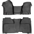 Коврики WeatherTech Black для Chevrolet Silverado (mkIII)(double cab)(no 4x4 shifter)(with short console)(extended 2 row) 2014→, цена: 13 480 грн.