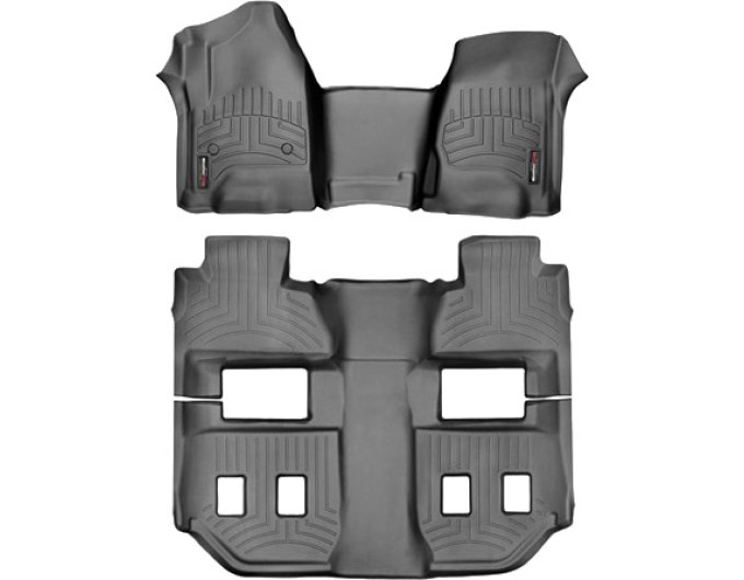 Коврики Weathertech Black для Chevrolet Suburban; GMC Yukon XL (mkXI)(1-2-3 row)(1 row bench / 2 row bucket) 2015→, ціна: 15 686 грн.