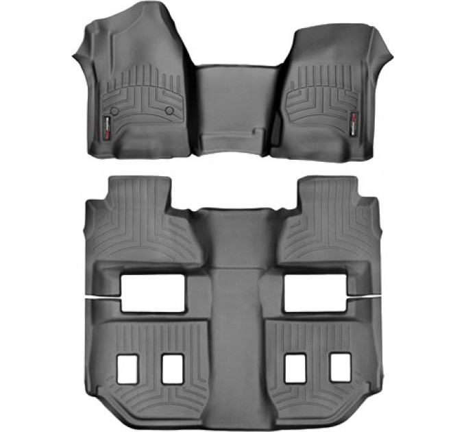 Коврики WeatherTech Black для Chevrolet Suburban; GMC Yukon XL (mkXI)(1-2-3 row)(1 row bench / 2 row bucket) 2015→, цена: 13 645 грн.