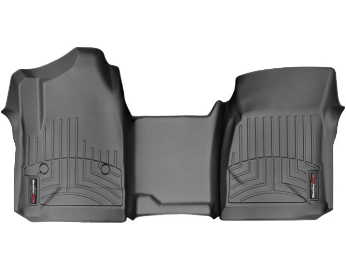 Коврики WeatherTech Black для Chevrolet Silverado (mkIII)(single cab)(no 4x4 shifter)(with short console) 2014→, цена: 8 481 грн.