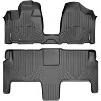 Коврики WeatherTech Black для Chrysler Grand Voyager (mkV)(no super console)(2 row luxury bucket seats)(1-2 row) 2011-2016