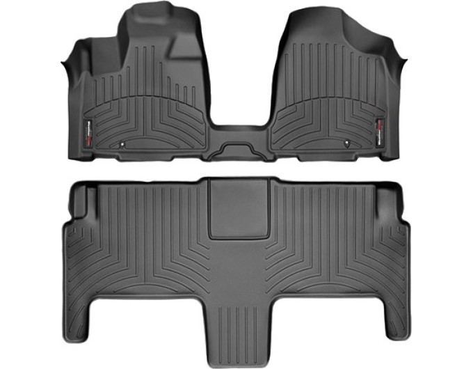 Коврики Weathertech Black для Chrysler Town & Country (mkV)(1-2 row)(no super console)(2 row luxury bucket seats) 2012-2016, ціна: 13 480 грн.