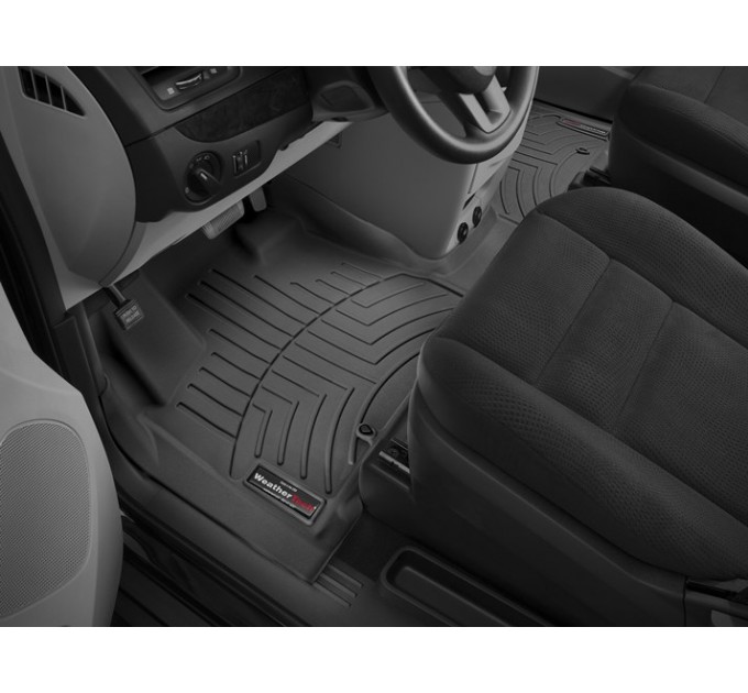 Коврики WeatherTech Black для Chrysler Grand Voyager (mkV)(no super console)(2 row luxury bucket seats)(1-2 row) 2011-2016, цена: 11 720 грн.