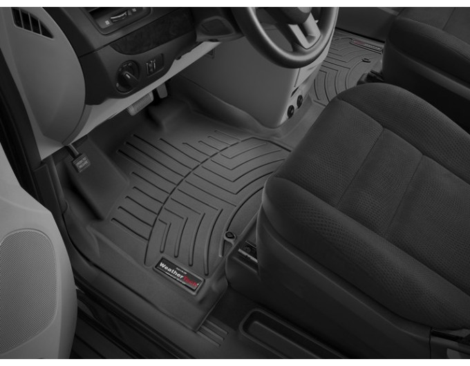 Коврики Weathertech Black для Dodge / Chrysler Grand Caravan (mkV)(1-2-3 row)(no console)(2 row bucket Stow & Go seats) 2012→, ціна: 15 686 грн.