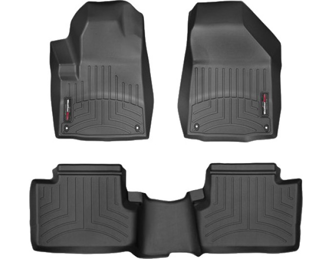Коврики WeatherTech Black для Jeep Cherokee (KL)(with floor raised before your dead pedal)(1 row) 2014-2015, цена: 11 709 грн.