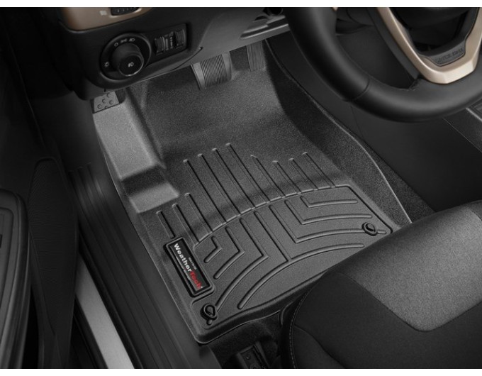 Коврики WeatherTech Black для Jeep Cherokee (KL)(with floor raised before your dead pedal)(1 row) 2014-2015, цена: 11 709 грн.