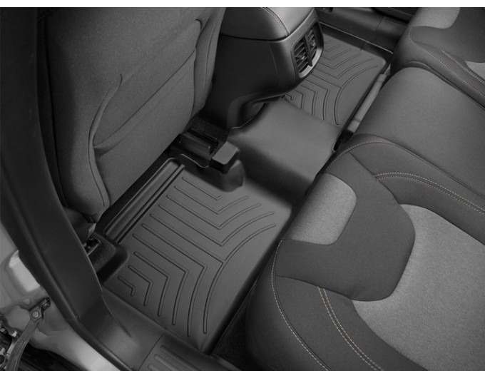 Коврики WeatherTech Black для Jeep Cherokee (KL)(with floor raised before your dead pedal)(1 row) 2014-2015, цена: 11 709 грн.