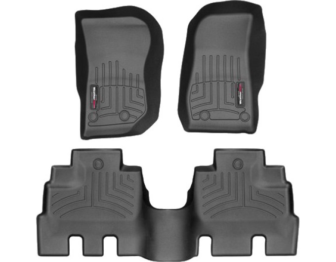 Коврики WeatherTech Black для Jeep Wrangler (JK)(unlimited)(5 door) 2014-2018, цена: 11 603 грн.