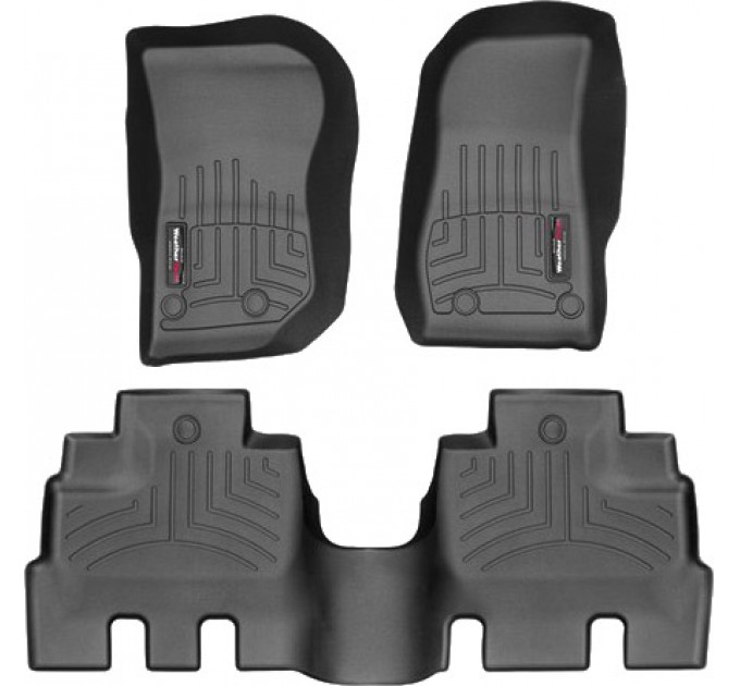 Коврики WeatherTech Black для Jeep Wrangler (JK)(unlimited)(5 door) 2014-2018, цена: 10 641 грн.