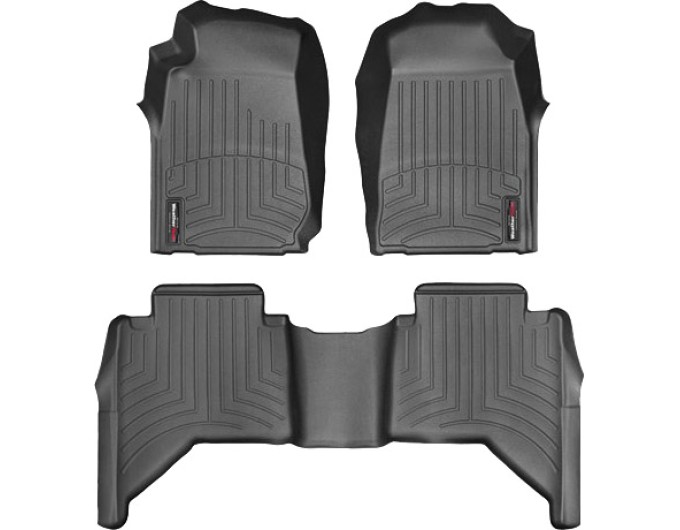 Коврики WeatherTech Black для Isuzu D-Max (mkII)(crew cab)(vinyl floor) 2012-2019, цена: 11 826 грн.