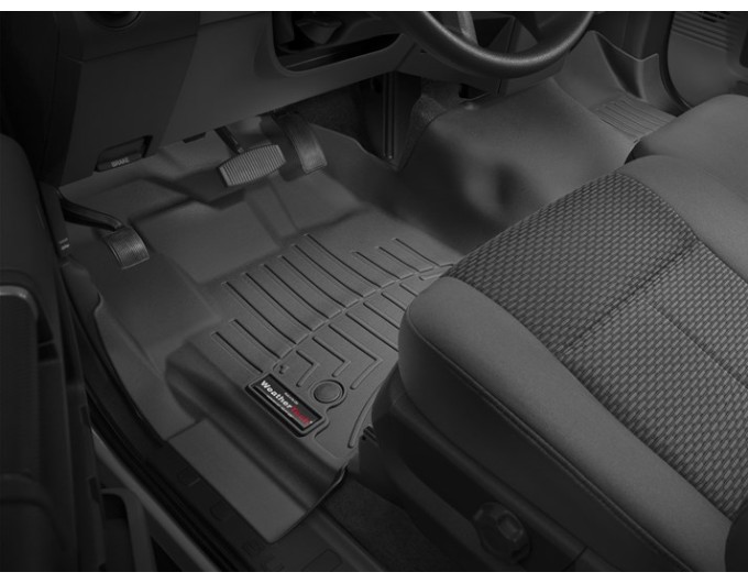 Коврики WeatherTech Black для Ford Super Duty (mkIII)(single cab)(no 4x4 shifter)(raised dead pedal)(1 pc.)(1 row) 2012-2016 automatic, цена: 8 481 грн.