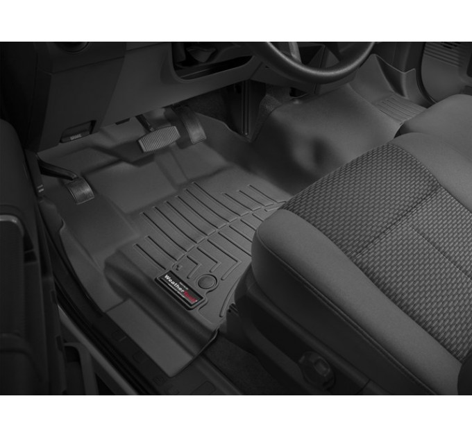 Коврики WeatherTech Black для Ford Super Duty (mkIII)(single cab)(no 4x4 shifter)(raised dead pedal)(1 pc.)(1 row) 2012-2016 automatic, цена: 7 773 грн.