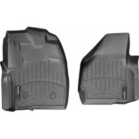 Коврики Weathertech Black для Ford Super Duty (single cab)(mkIII)(no 4x4 shifter)(raised dead pedal)(2 pcs.)(1 row) 2012-2016 automatic