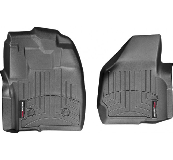 Коврики WeatherTech Black для Ford Super Duty (mkIII)(single cab)(no 4x4 shifter)(raised dead pedal)(2 pcs.)(1 row) 2012-2016 automatic, цена: 6 144 грн.