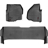 Коврики Weathertech Black для Ford Super Duty (double cab)(mkIII)(with 4x4 shifter)(raised dead pedal) 2012-2016 automatic