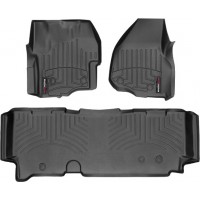 Коврики Weathertech Black для Ford Super Duty (extended cab)(mkIII)(with 4x4 shifter)(raised dead pedal) 2012-2016 automatic