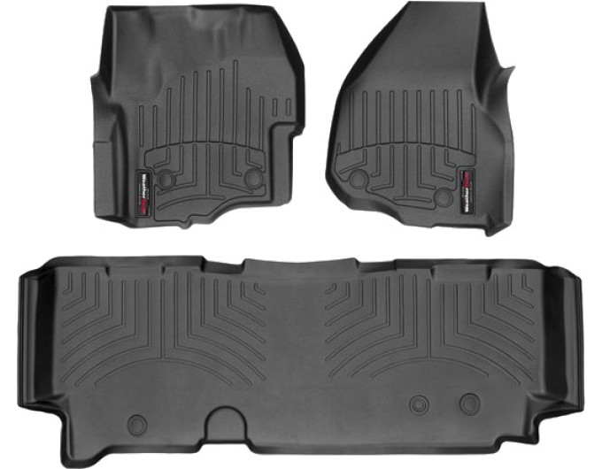 Коврики WeatherTech Black для Ford Super Duty (mkIII)(extended cab)(with 4x4 shifter)(raised dead pedal) 2012-2016 automatic, цена: 13 472 грн.